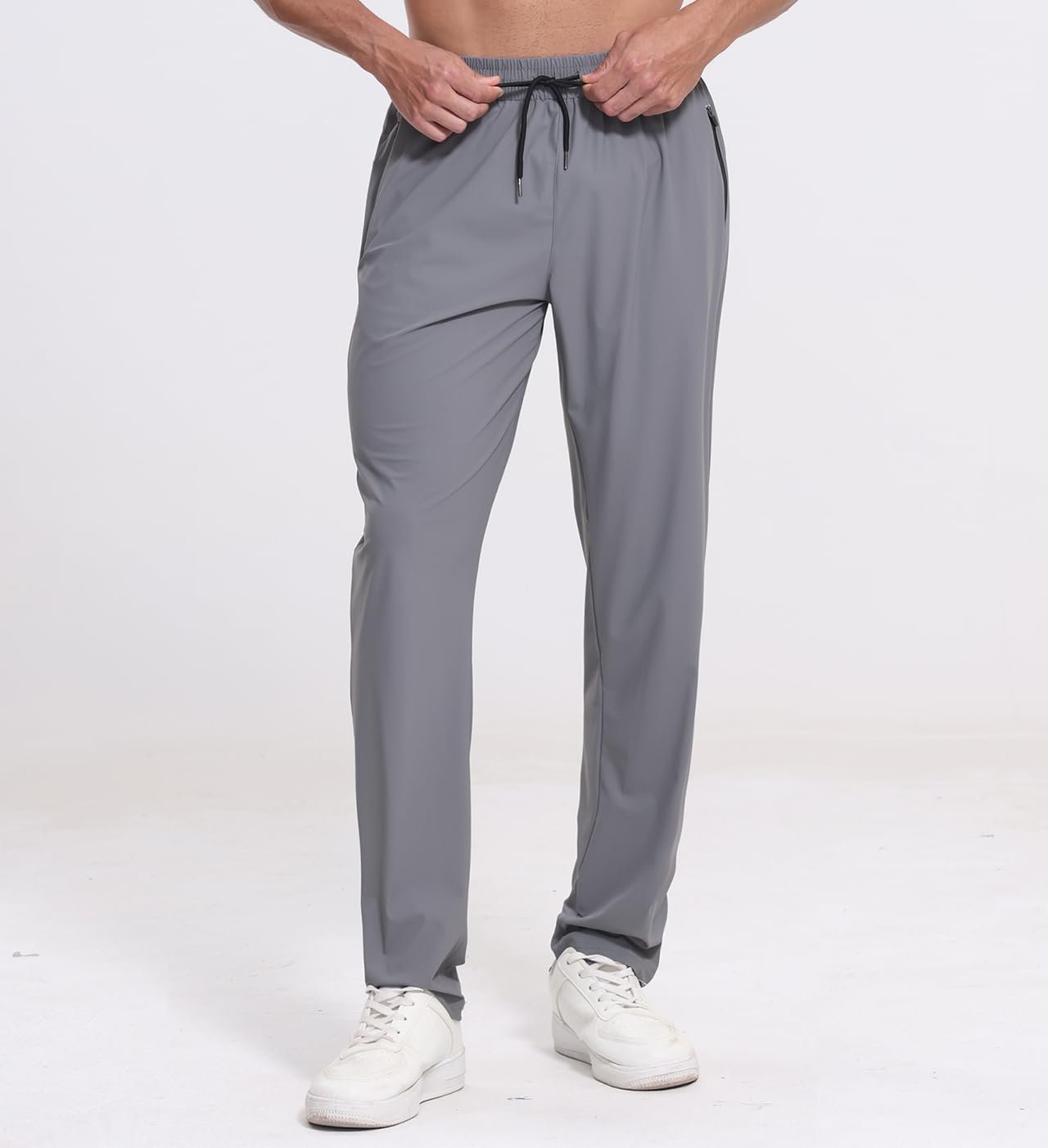 3 Pack Men's Athletic Sweatpants with Zipper Pockets Workout Gym Running Hiking Active Cooling Stretch Joggers Pants - Image 2