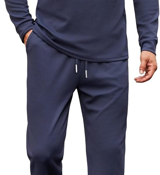Men's Tracksuits 2 Piece Casual Athletic Sweatsuit Quarter Zip Pullover Long Sleeve Running Sport Outfits