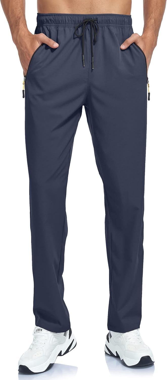 Men's Lightweight Hiking Pants Breathable Quick Dry Fit Waterproof Camping Fishing Running Athletic Active Jogger Pant - Image 2