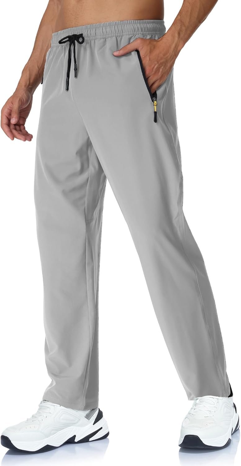 Mens Lightweight Hiking Pants Quick Dry Stretch Joggers for Running Workout Casual
