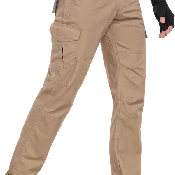 Men's Cargo Pants Ripstop Water Resistant Hiking Work Pants Outdoor Multi Pockets Army Tactical Pants (Not Belt)