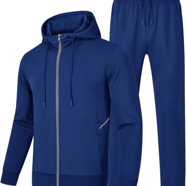 Men's Tracksuits Sweatsuits Set Hooded Sweat Track Suits Outfits for Men 2 Piece Warm Up Full Zip Sports Activewear