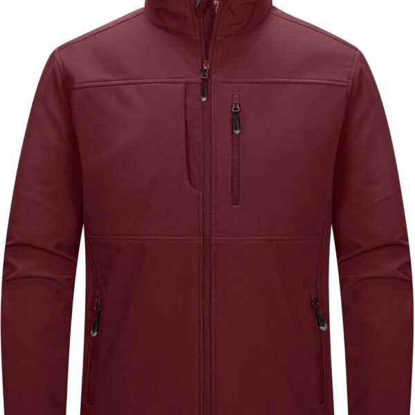 Men's Lightweight Softshell Jacket Warm Fleece Lined Windbreaker Waterproof Soft Shell for Outdoor Hiking
