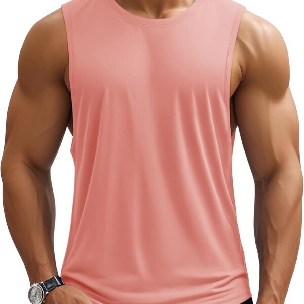 Men's Workout Tank Tops Quick Dry Lightweight Sleeveless Shirts Gym Bodybuilding Muscle Tee Shirt