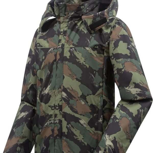 Mens Rain Jacket Lightweight Waterproof With Hooded Outdoor Raincoat Jacket For Hiking Travel