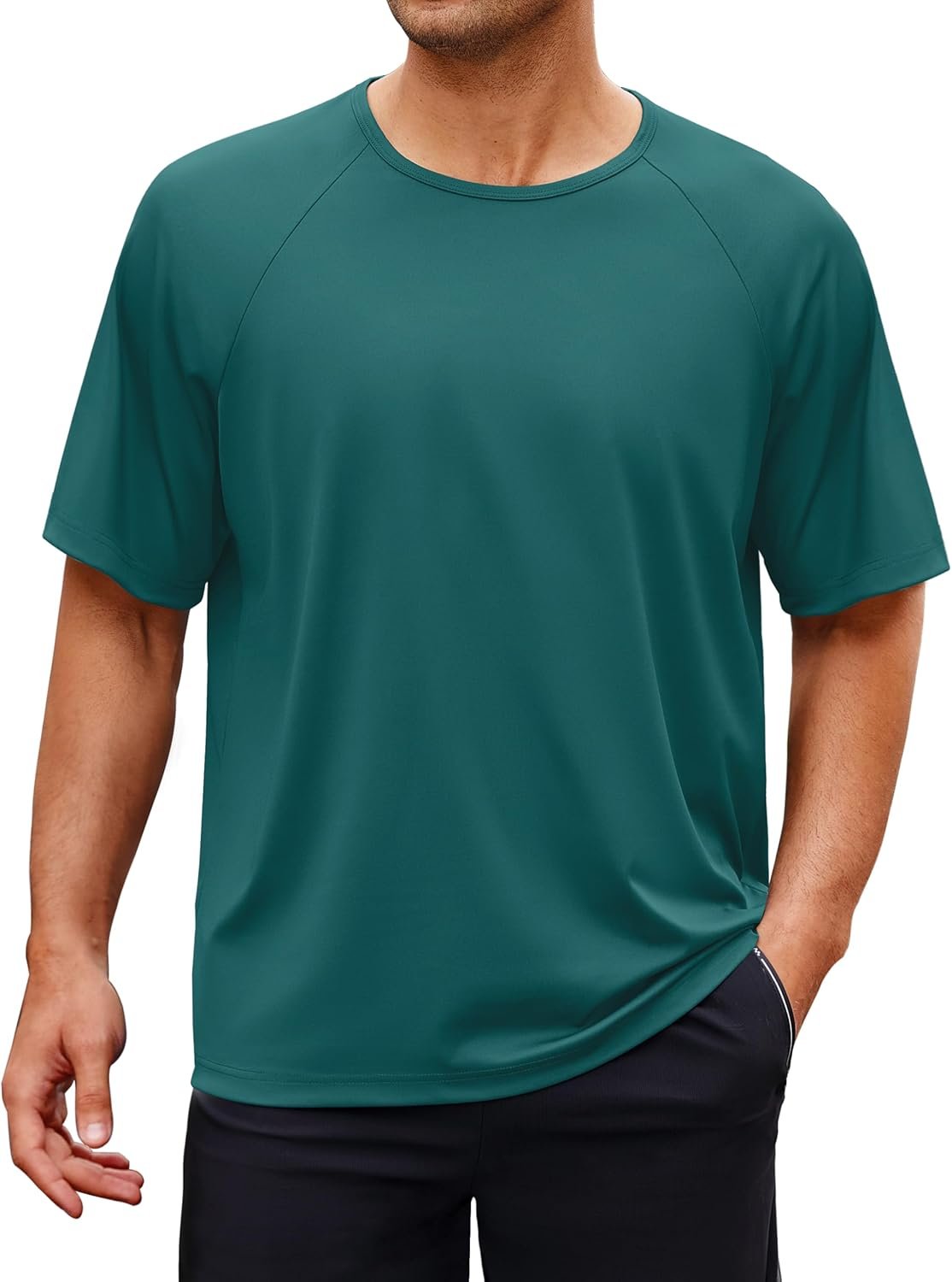 Mens Athletic Short Sleeve T-Shirts Lightweight Moisture Wicking Running Workout Gym Tops