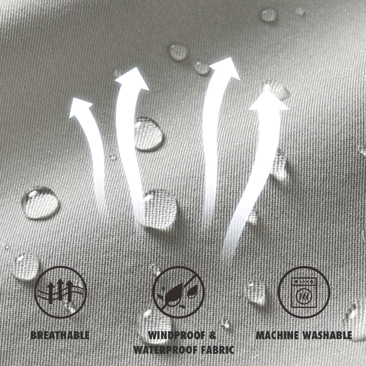 Mens Lightweight Windbreaker Waterproof Rain Jacket Hooded Windbreaker Jacket with Zipper Closure - Image 2