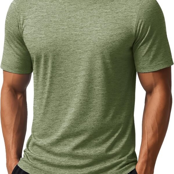 Men's Short Sleeve Sun Protection Shirts Quick Dry Athletic T-Shirts Hiking Running Workout Gym Rash Guard