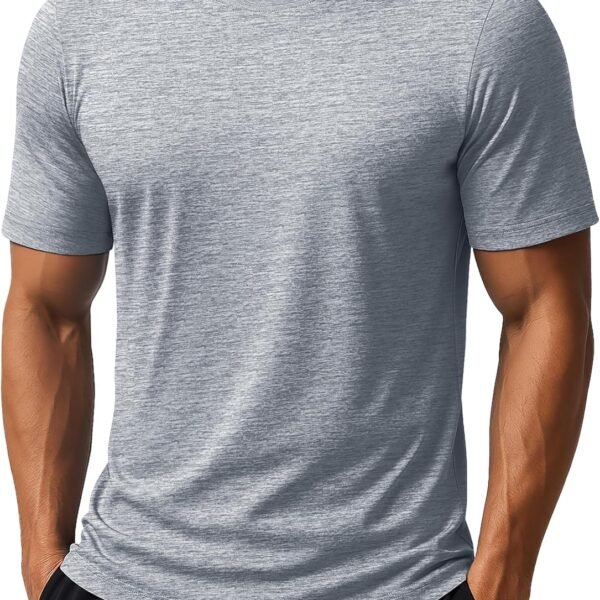 Men's Short Sleeve Sun Protection Shirts Quick Dry Athletic T-Shirts Hiking Running Workout Gym Rash Guard